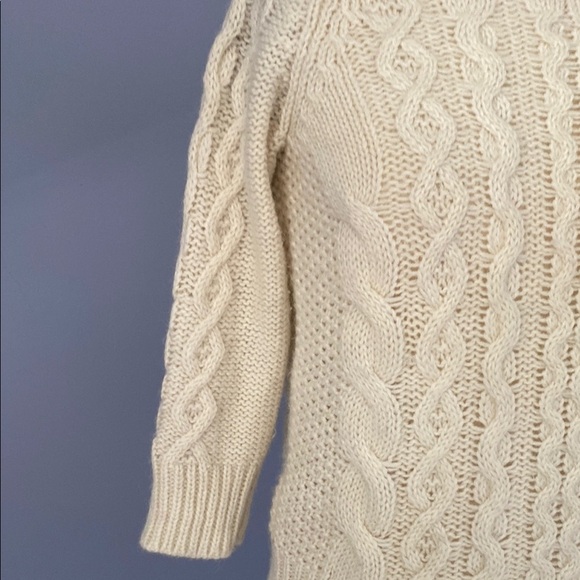 J.Crew Cable Knit Sweater – Small – Wool Blend – 3/4 Sleeve - Picture 7 of 10